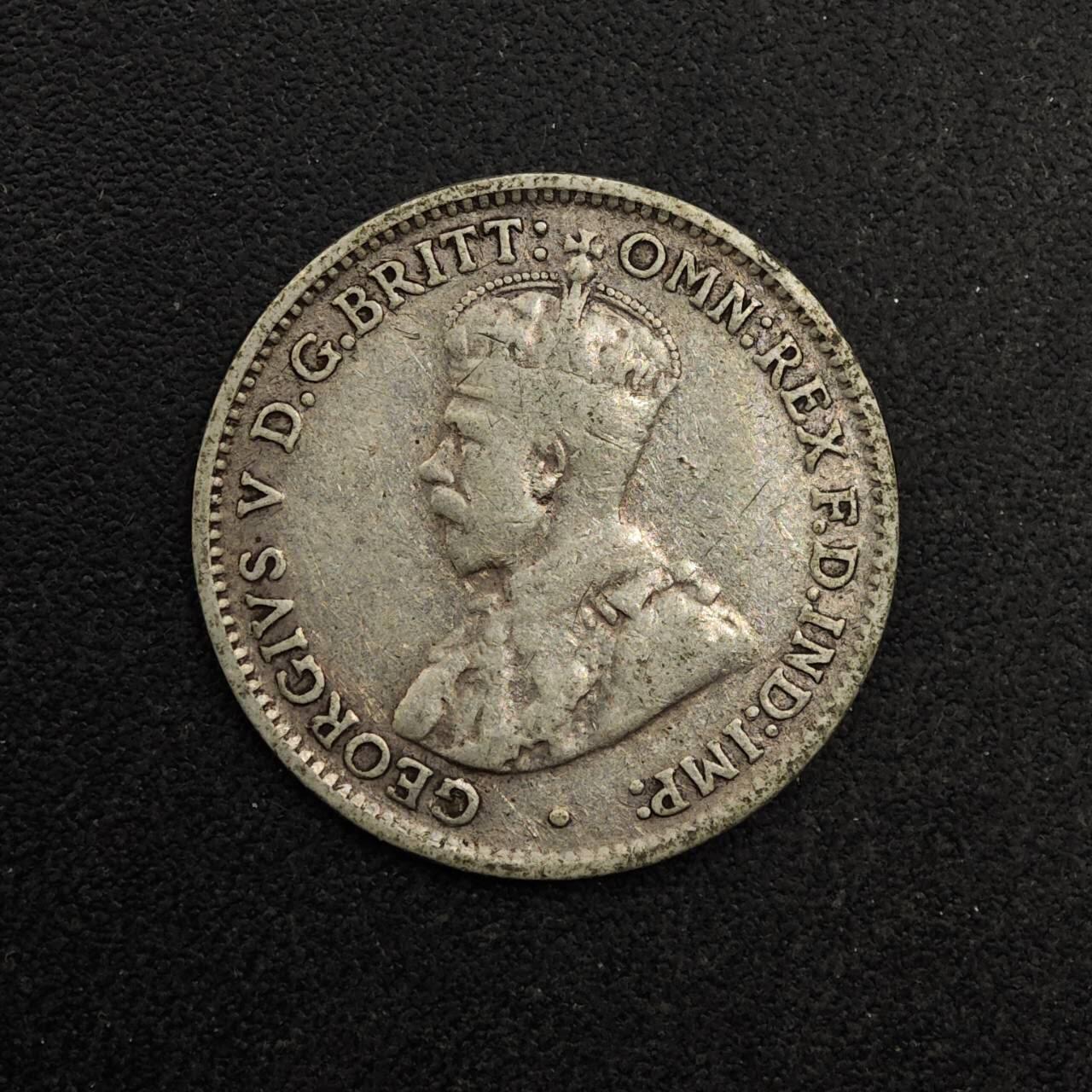 【淘币小摊】实时拍第八百七十四拍   银币散币场    每周一统一发货 澳大利亚1924年乔治五世3便士银币