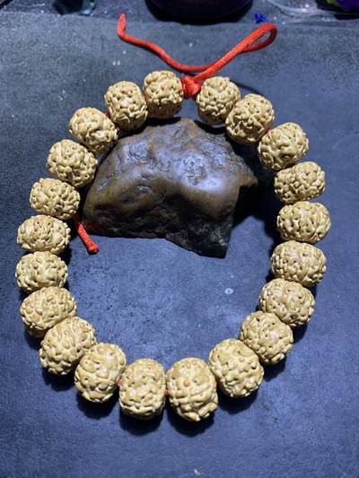 精美勿里达，藏式梅花麦穗龙金刚菩提手串一条 - 精美勿里达，藏式梅花麦穗龙金刚菩提手串一条