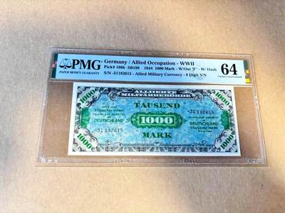 【Blue Auction】世界纸币精拍第789期——18级TOP拍卖/信誉/品质/专业/高效💫 - 【无47】德国 二战 1944年1000马克 PMG64