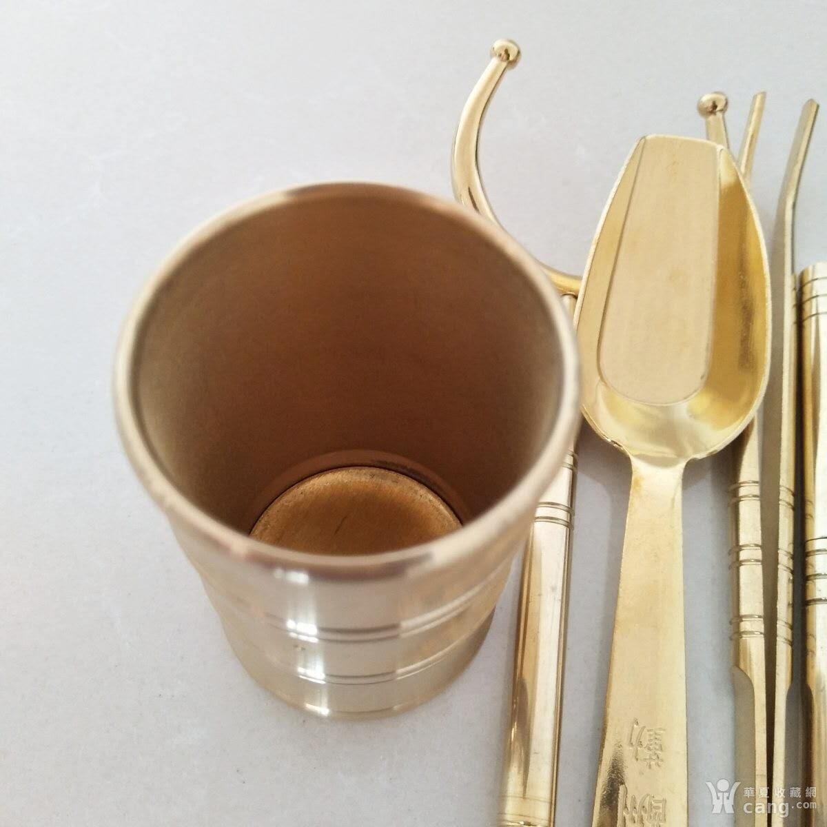 纯铜茶道六君子