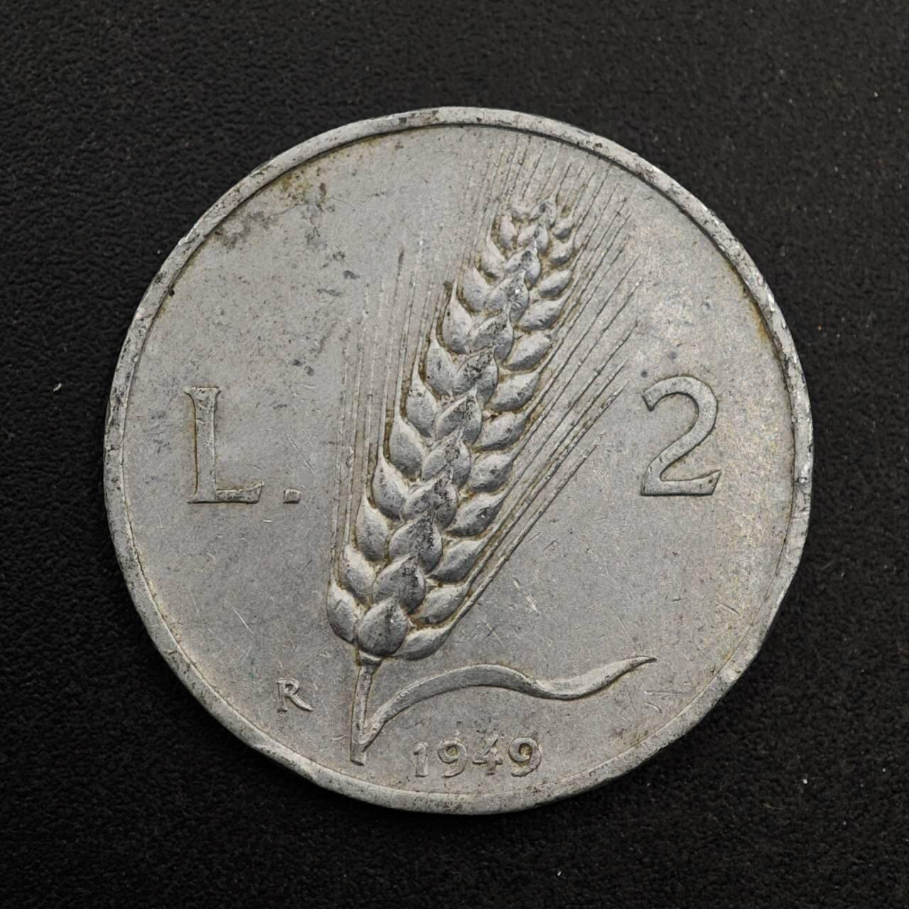 【淘币小摊】实时拍第八百七十四拍   银币散币场    每周一统一发货 意大利1949年2里拉铝币