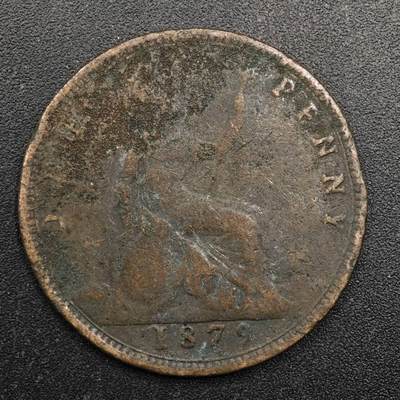 【淘币小摊】实时拍第八百七十四拍   银币散币场    每周一统一发货 - 英国1879年维多利亚一便士铜币