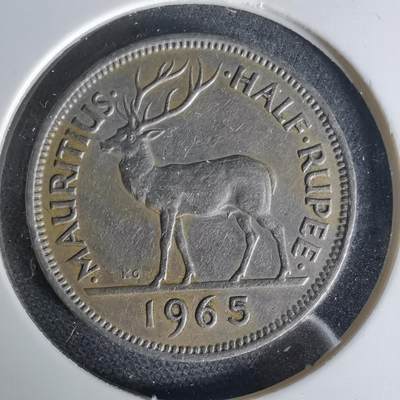 沼泽如烟--第1006场 - 毛里求斯1965年半卢比