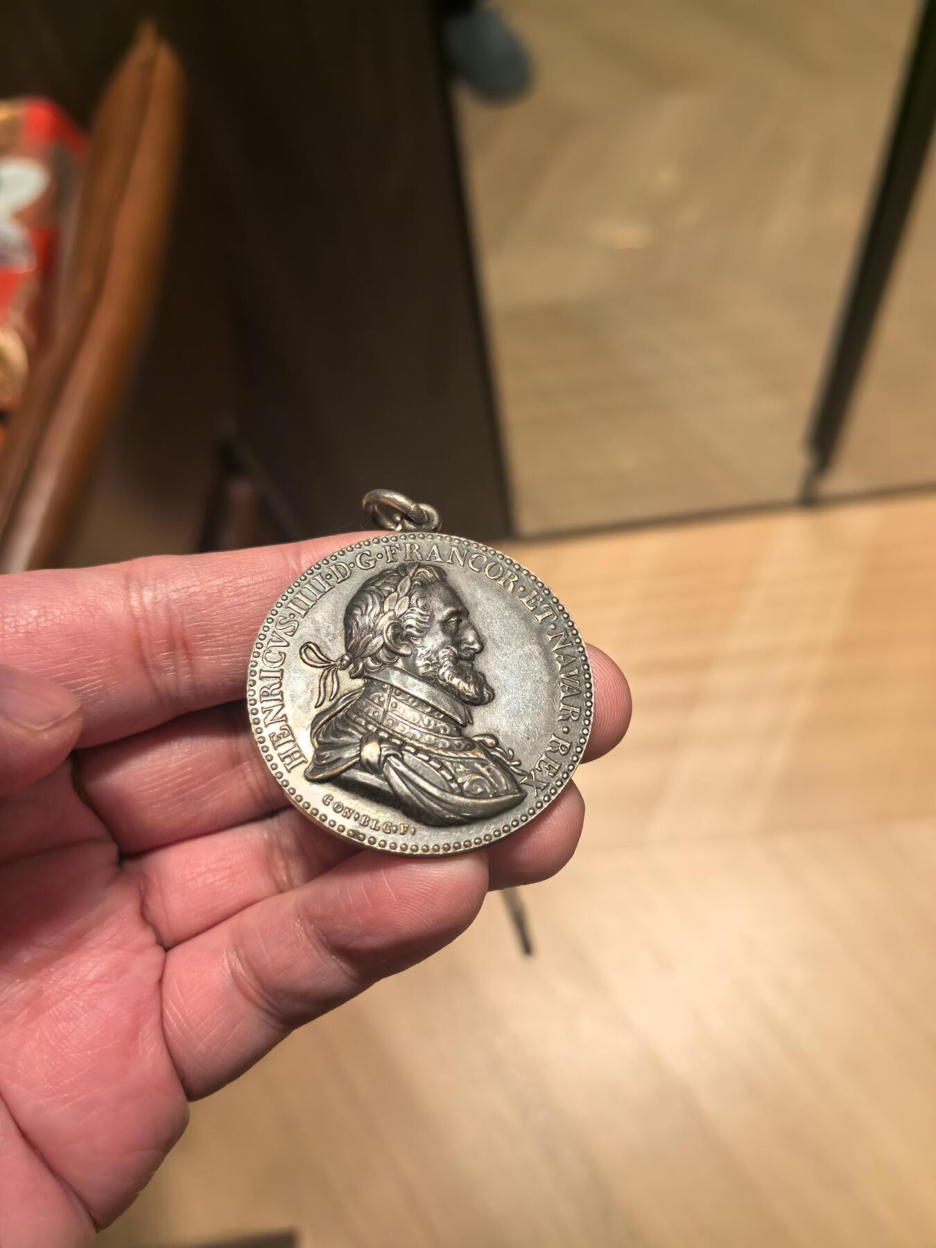 欧洲铜章和回流杂项第一场 法国亨利四世“两王国统一”镀银青铜纪念章（1598年复刻版