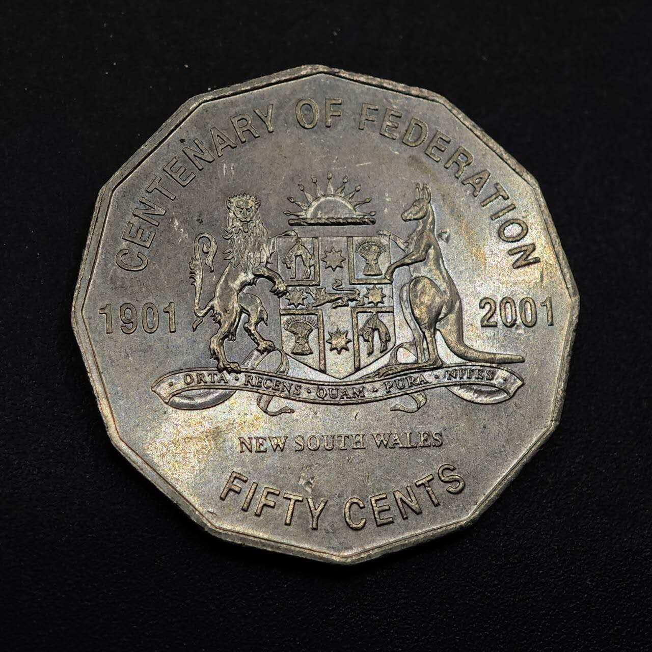 【淘币小摊】实时拍第八百七十四拍   银币散币场    每周一统一发货 澳大利亚2011年联邦百年50分纪念币