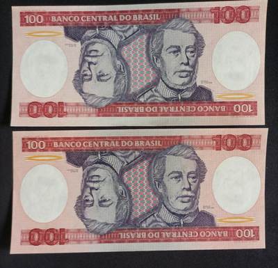 【游宝拍卖】丙午马年第6期 - 巴西 2张 UNC/UNC-