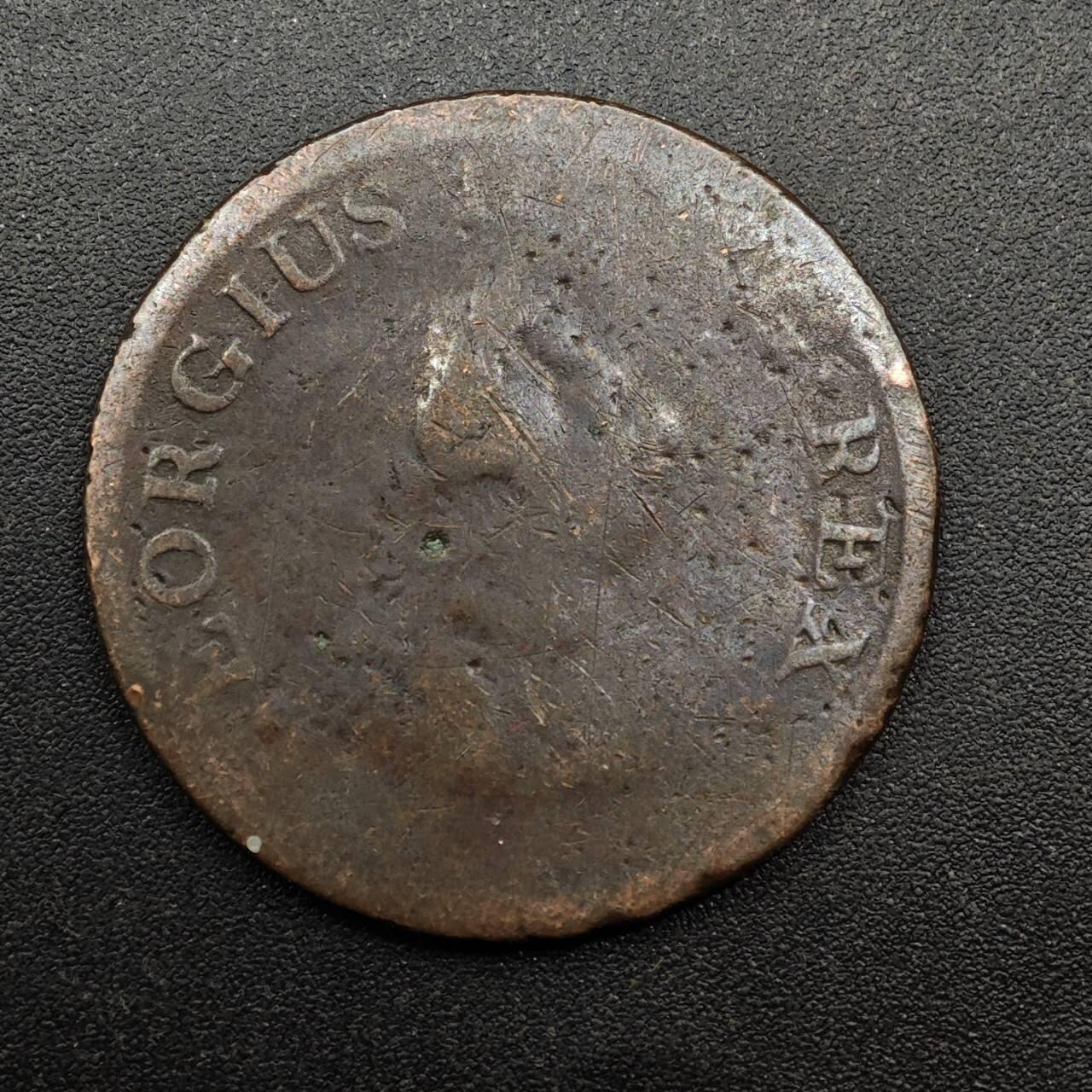 【淘币小摊】实时拍第八百七十四拍   银币散币场    每周一统一发货 爱尔兰1805年乔治三世半便士铜币