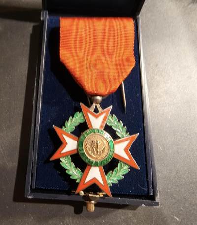 勋章杂货 - 科特迪瓦国家功勋勋章 银镀金珐琅带原盒