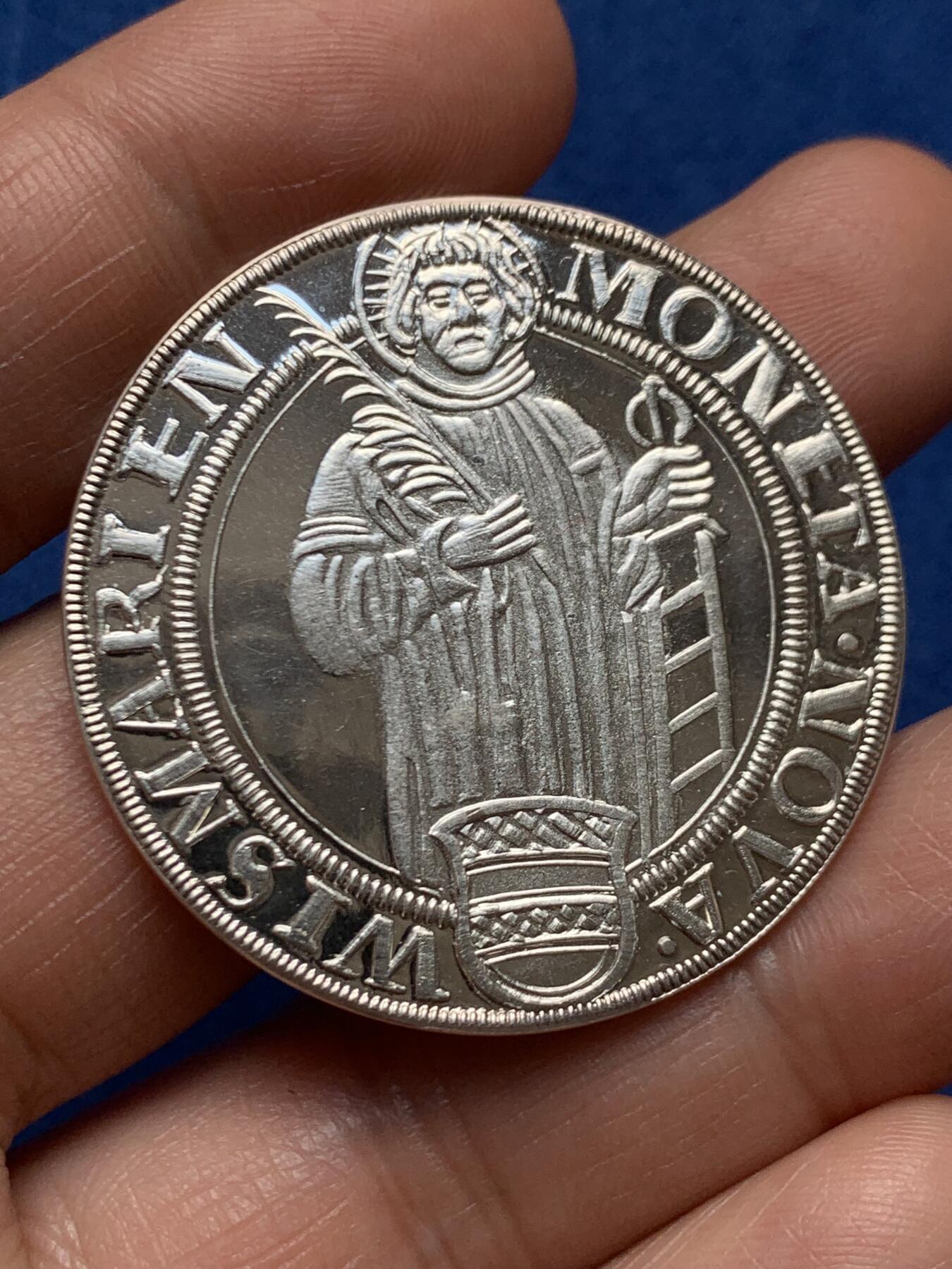 《竞宝斋》第466场 周日，周一 2场连拍 （全场包邮）欢迎送拍 德国1976年泰勒复刻精制银章 40mm 23.2克