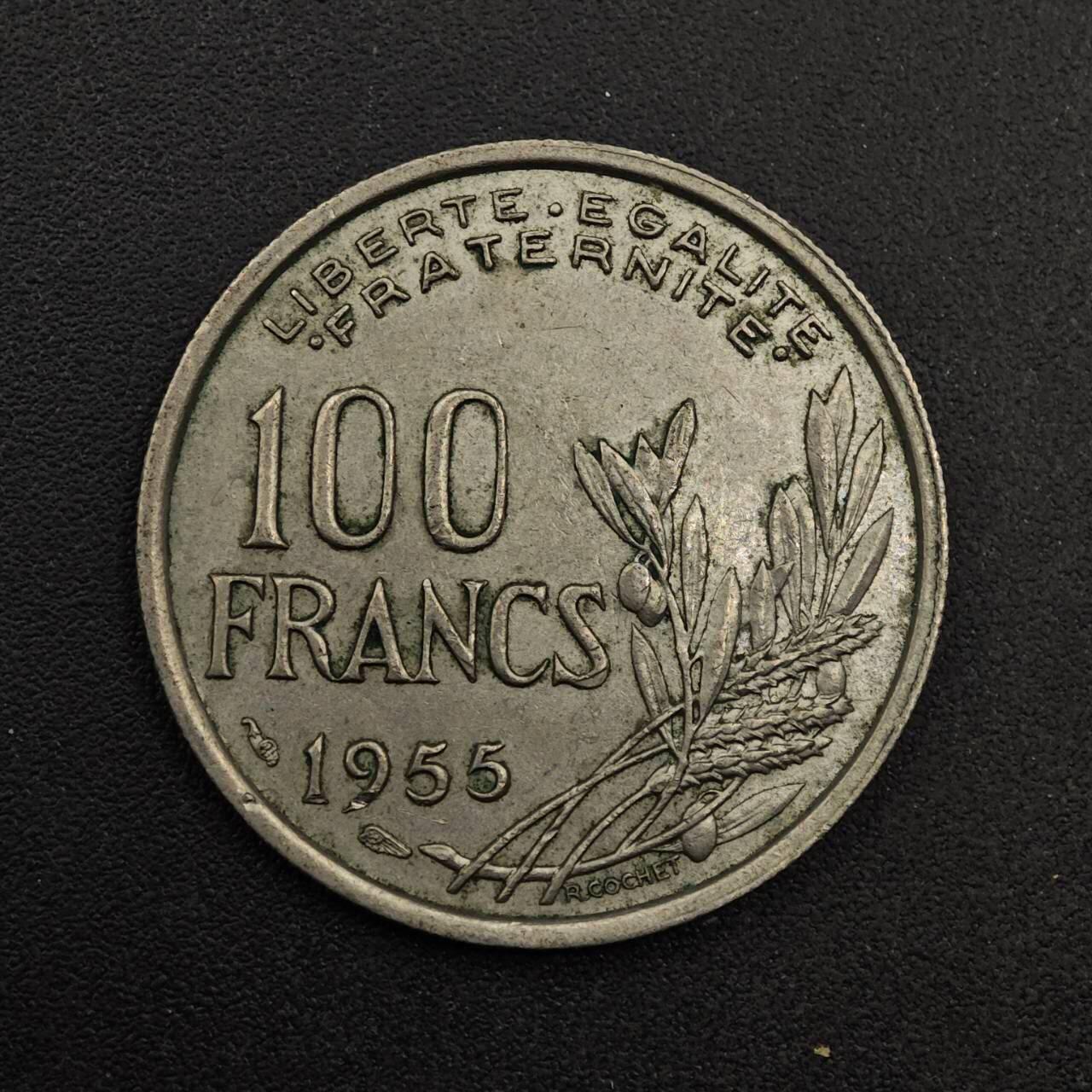 【淘币小摊】实时拍第八百七十四拍   银币散币场    每周一统一发货 法国1955年100法郎镍币