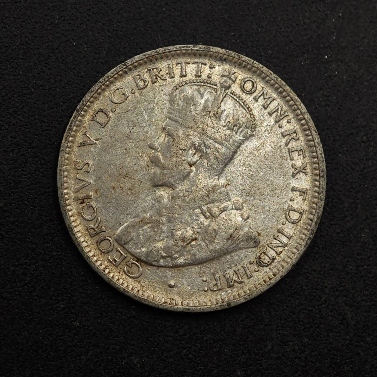 【淘币小摊】实时拍第八百七十四拍   银币散币场    每周一统一发货 澳大利亚1919年乔治五世6便士银币