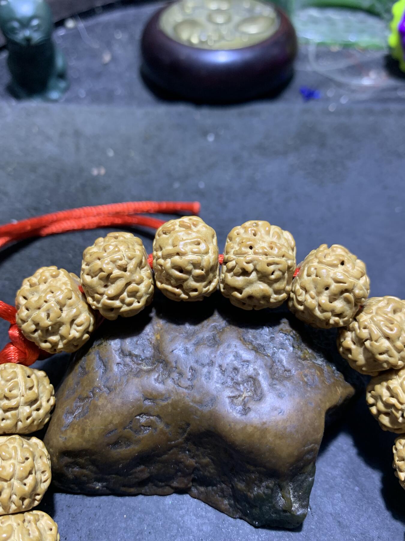 精美勿里达，藏式梅花麦穗龙金刚菩提手串一条