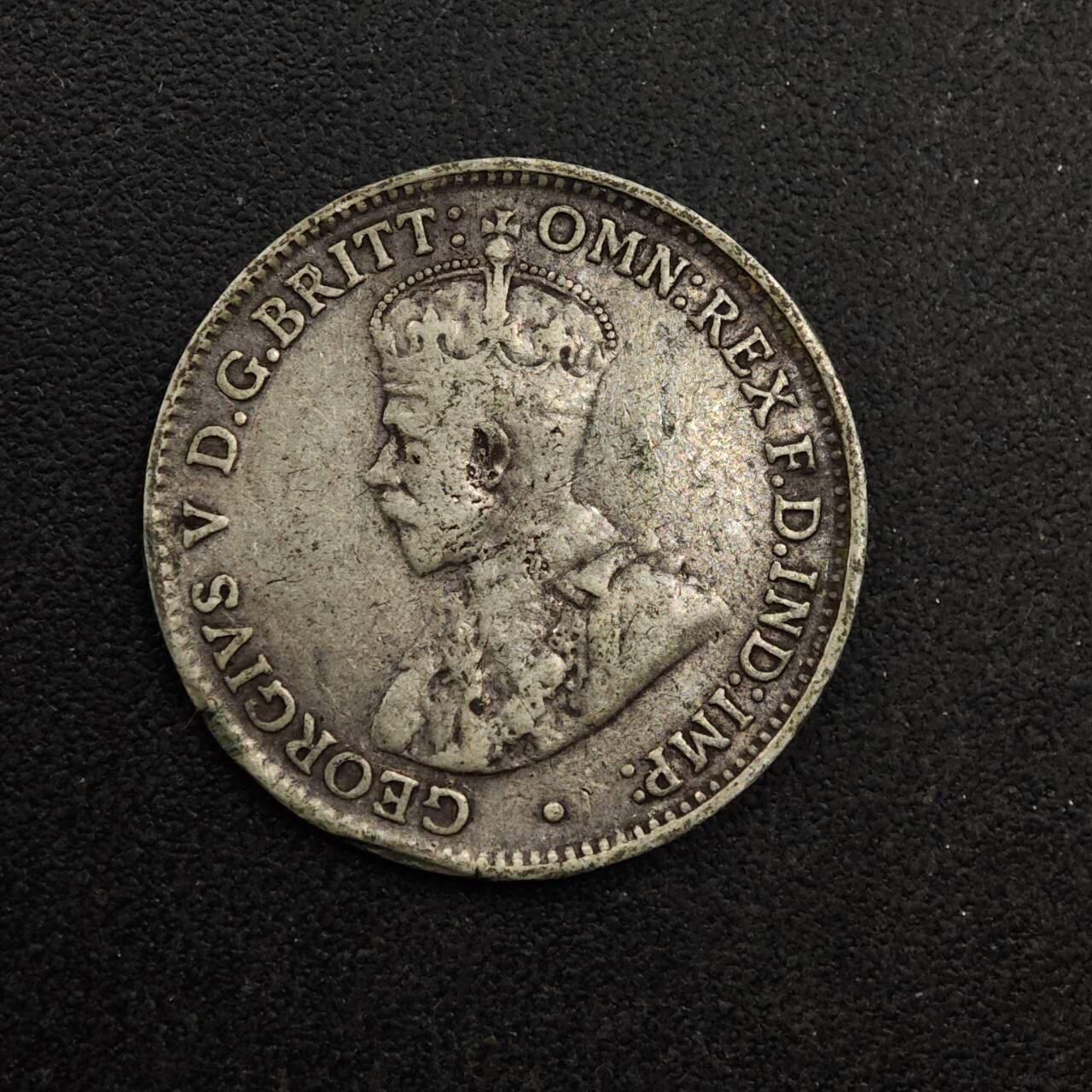 【淘币小摊】实时拍第八百七十四拍   银币散币场    每周一统一发货 澳大利亚1923年乔治五世3便士银币