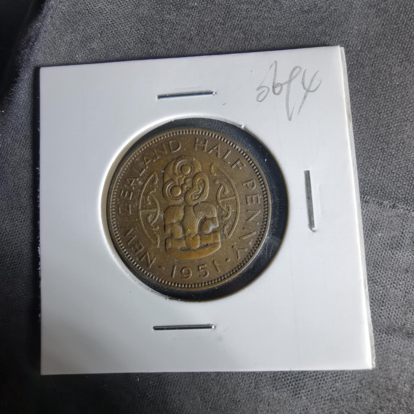 沼泽如烟--第1006场 新西兰1951年半便士