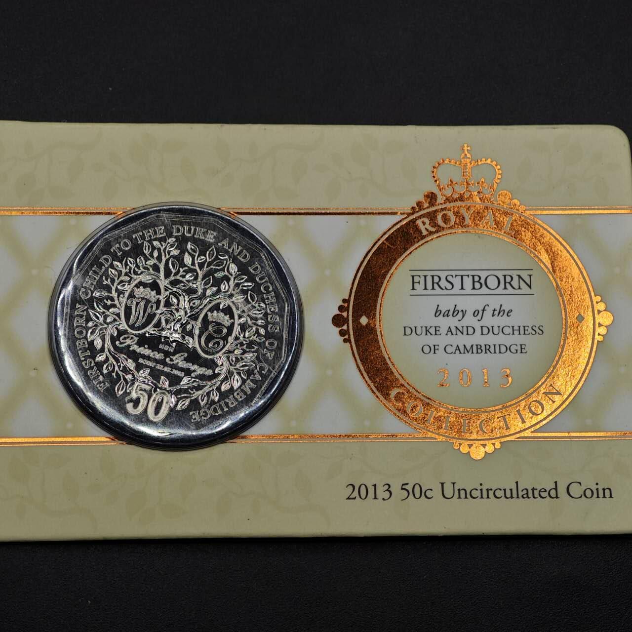 【淘币小摊】实时拍第八百七十四拍   银币散币场    每周一统一发货 澳大利亚2013年剑桥公爵孩子诞生50纪念币卡册