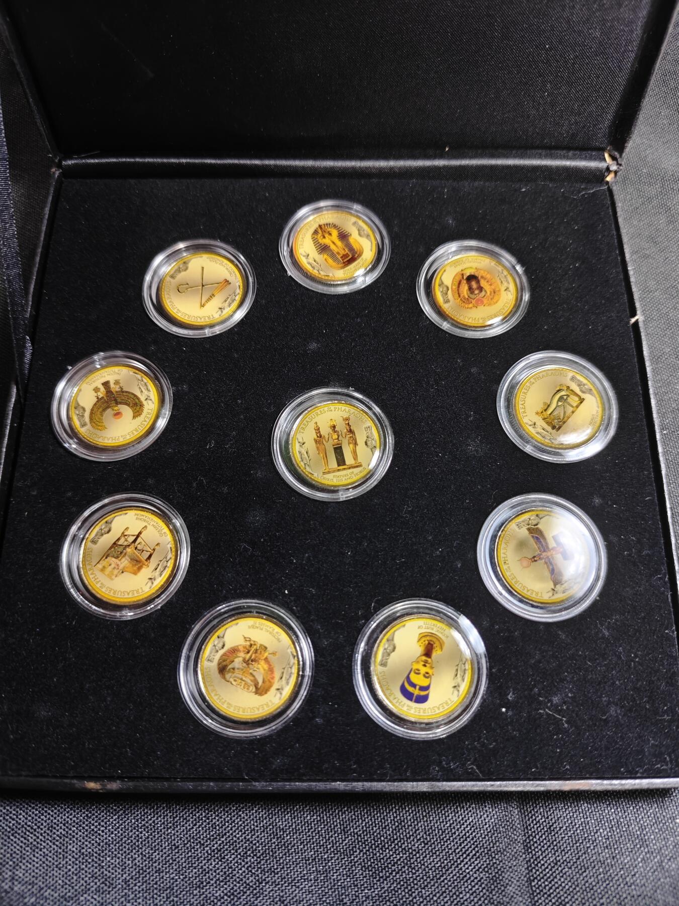 KK钱币收藏小铺   套币 批量/好品散币专场 2月预留时间 周末发货  埃及1镑双色币10枚 二次创作套币