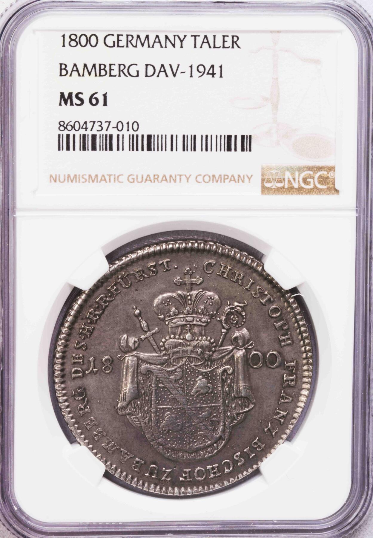 NGC-MS61 1800班贝格主教区城市景观泰勒 少见品种