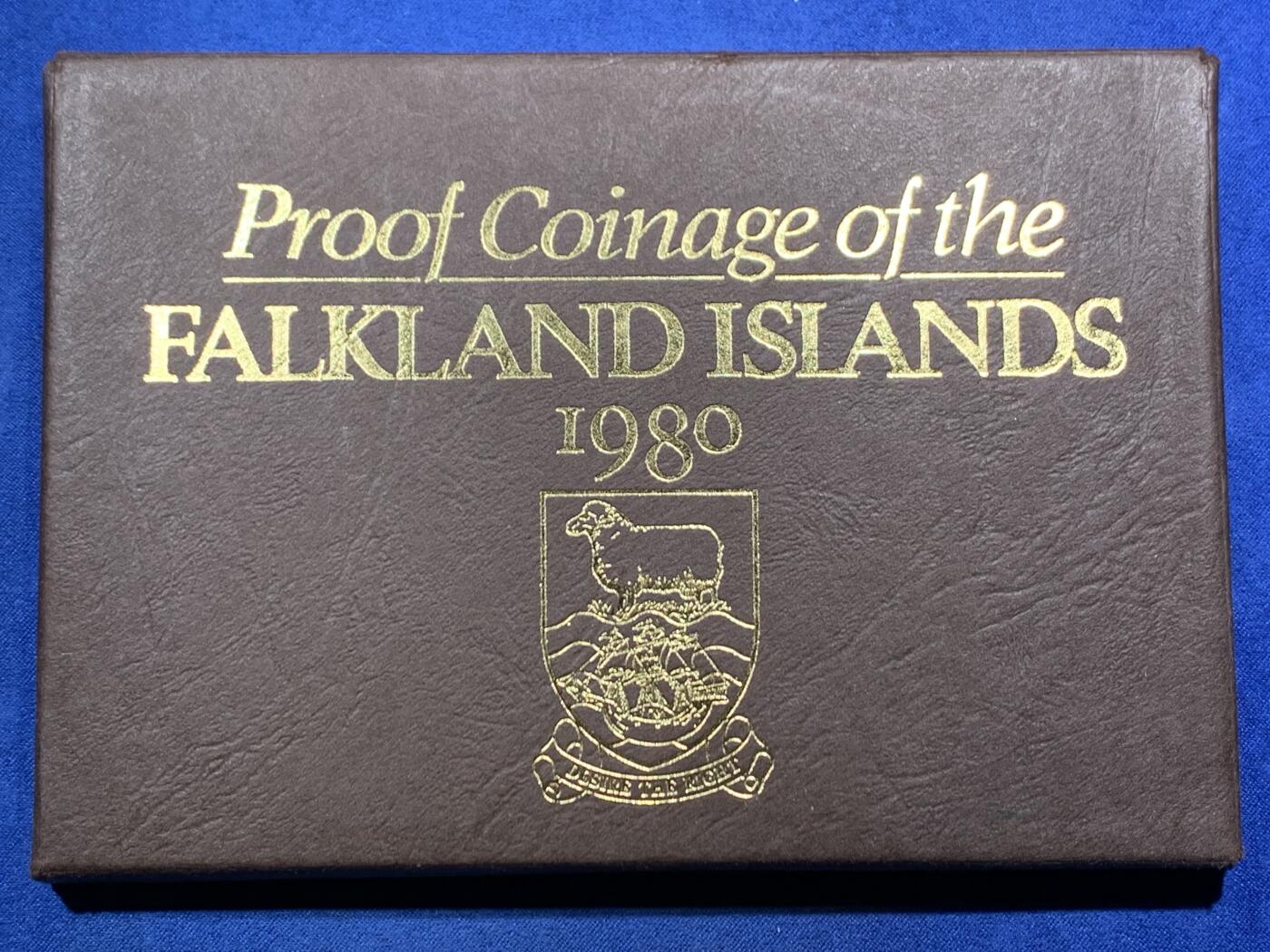 《竞宝斋》第466场 周日，周一 2场连拍 （全场包邮）欢迎送拍 福克兰群岛1980年六枚装精制套币