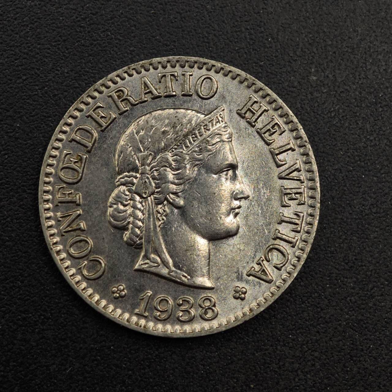 【淘币小摊】实时拍第八百七十四拍   银币散币场    每周一统一发货 瑞士1938年10分镍币