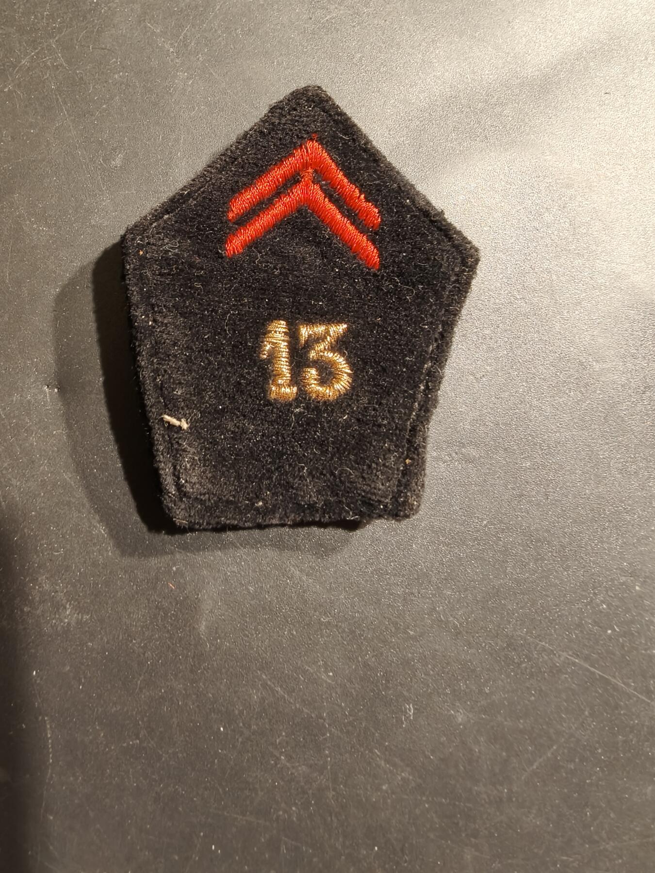 老王徽章第185期 法国陆军第13步兵团臂章
