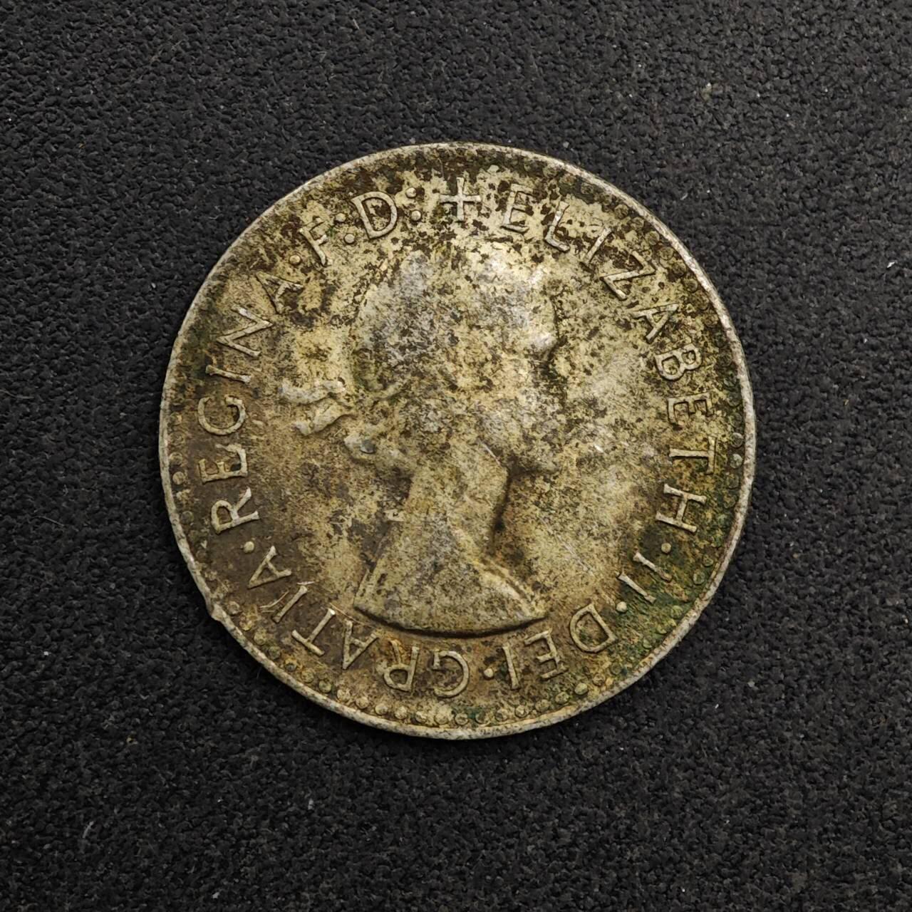 【淘币小摊】实时拍第八百七十四拍   银币散币场    每周一统一发货 澳大利亚1963年伊丽莎白二世3便士银币