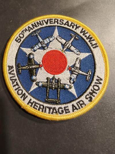 老王徽章第185期 - 美国二战50周年航空遗产航展臂章