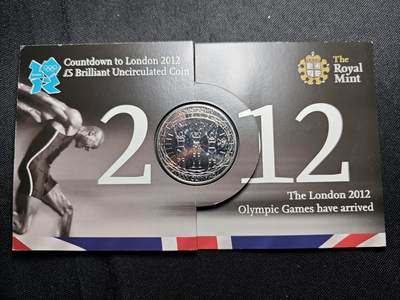 KK钱币收藏小铺   套币 批量/好品散币专场 2月预留时间 周末发货 -   2012英国5镑奥运纪念卡册