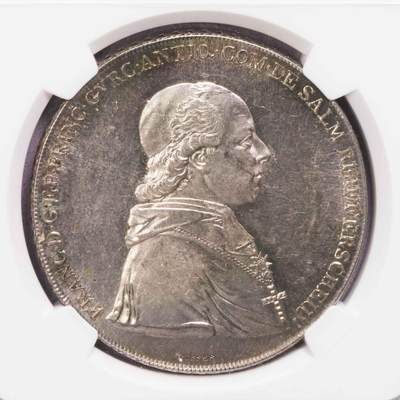 NGC-MS62 1801奥地利GURK主教区1泰勒大银币 稀少小邦国 - NGC-MS62 1801奥地利GURK主教区1泰勒大银币 稀少小邦国