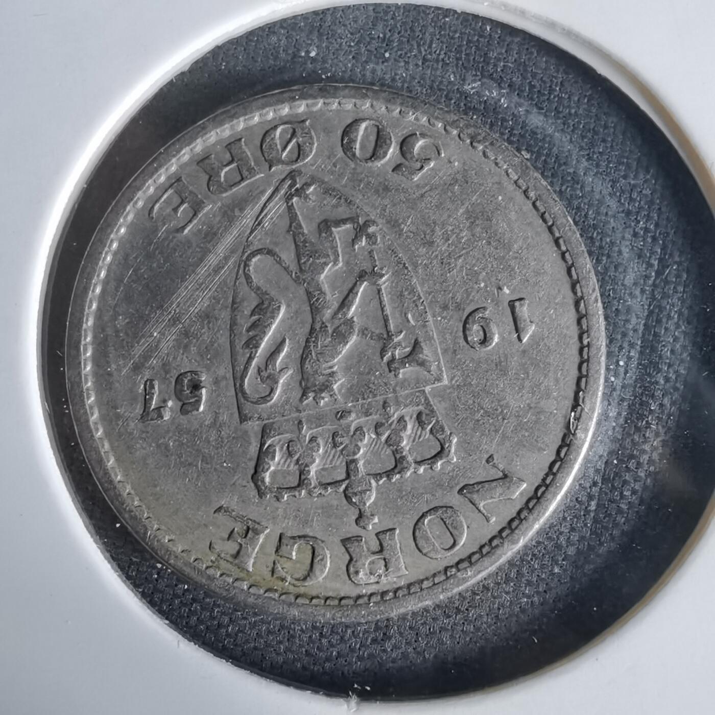 沼泽如烟--第1006场 挪威1957年50欧尔