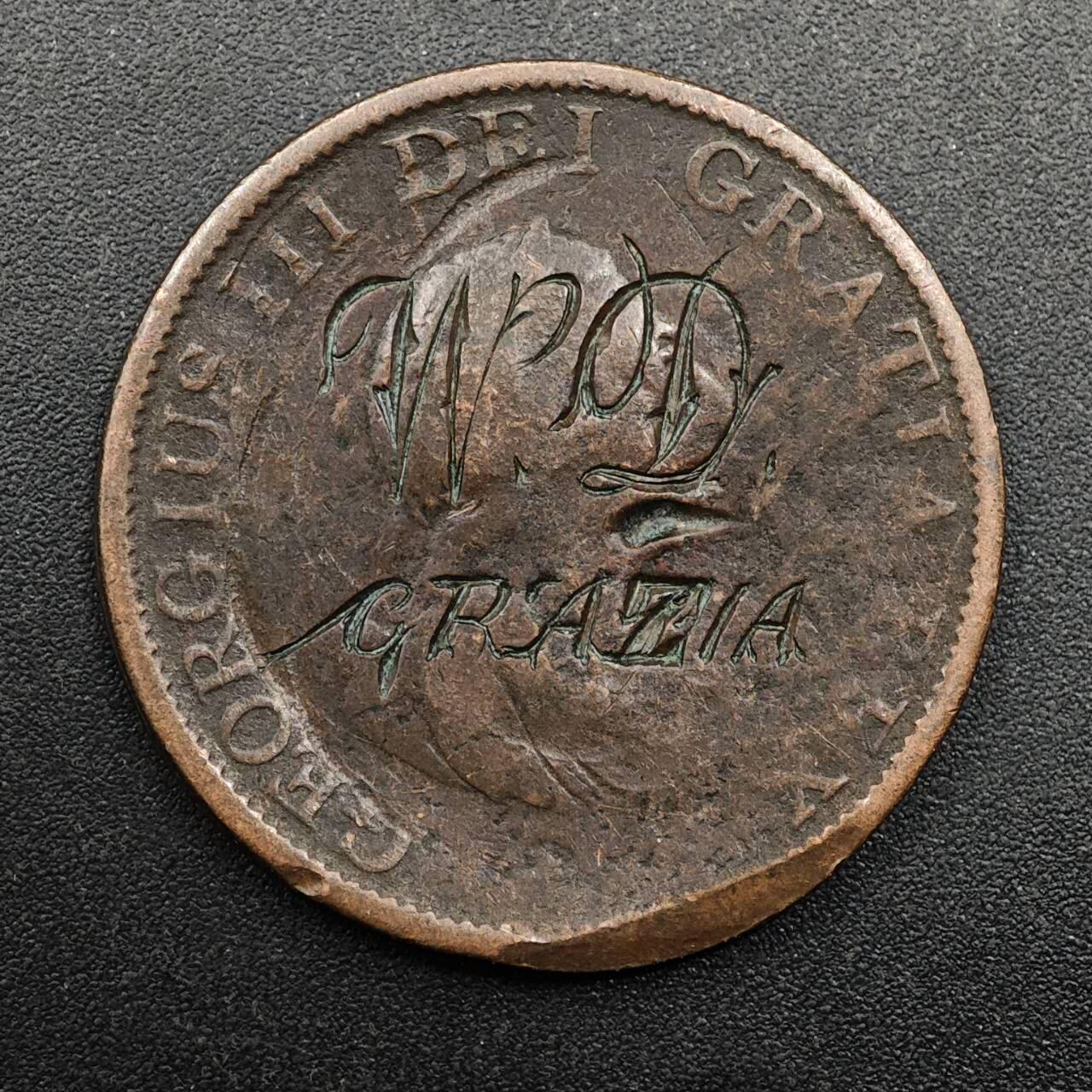 【淘币小摊】实时拍第八百七十四拍   银币散币场    每周一统一发货 英国1799年乔治三世半便士铜币