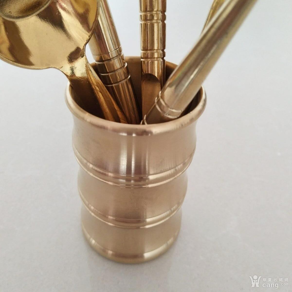 纯铜茶道六君子