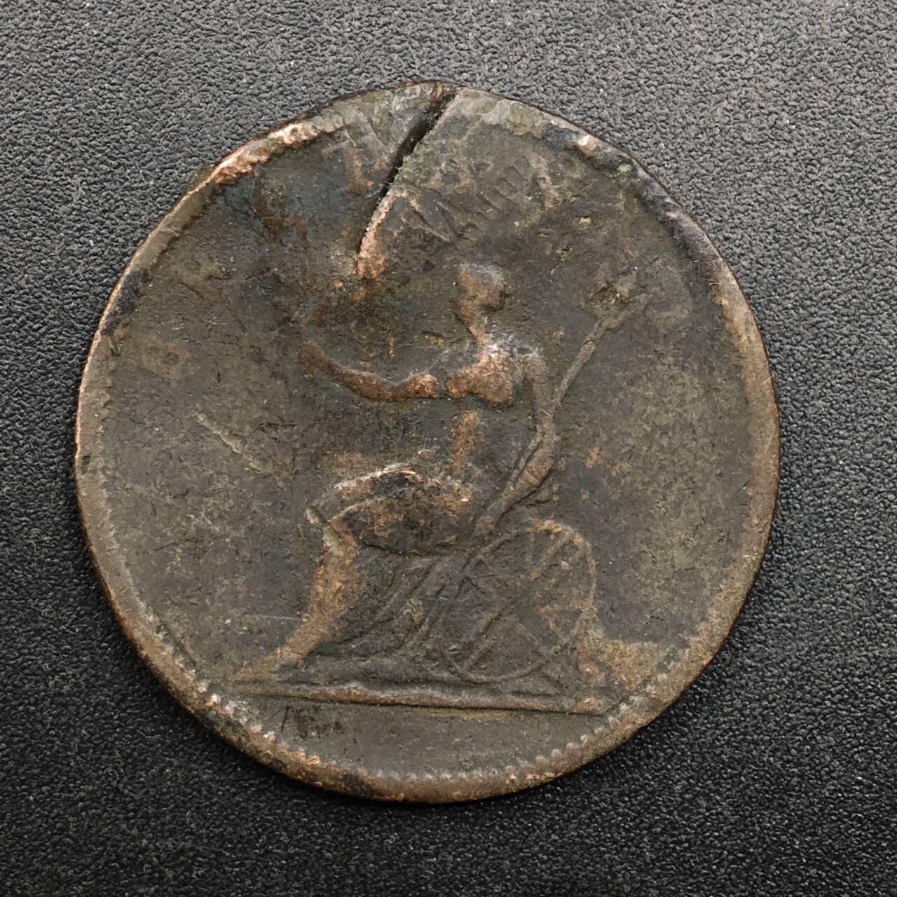 【淘币小摊】实时拍第八百七十四拍   银币散币场    每周一统一发货 英国1806年乔治三世半便士铜币