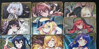 花开卡拍第61期（3月7号周六截拍，品控勿拍!!!拍品不寄存，运费5元（新疆需补运费差价或顺丰到付），自制卡难免瑕疵，可能存在轻微撞角爆边等出厂瑕疵，品控介意勿拍！） - 茉莉 动漫 粗闪 9张