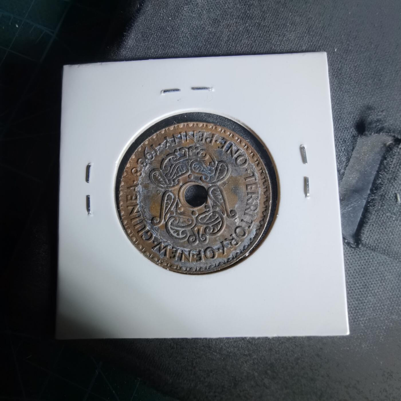 沼泽如烟--第1006场 新几内亚1938年1便士