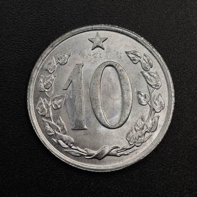 【淘币小摊】实时拍第八百七十四拍   银币散币场    每周一统一发货 - 捷克斯洛伐克1964年10赫勒铝币