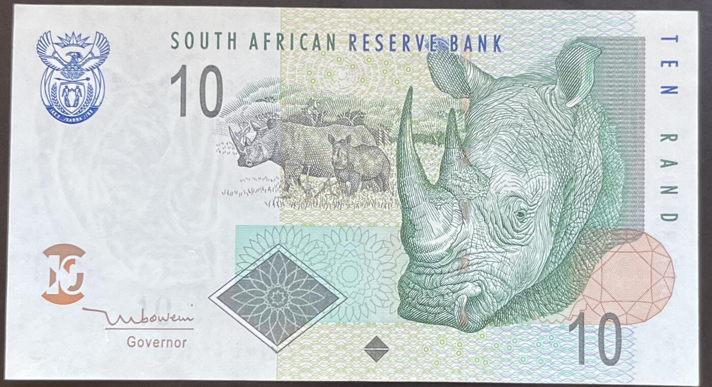 小福收藏拍卖第201期 流通品相裸钞 特惠场 本场拍卖美洲大洋洲非洲亚洲纸币【佣金仅收2% 不设最低佣金 全场包邮】 南非 2005年 10兰特 