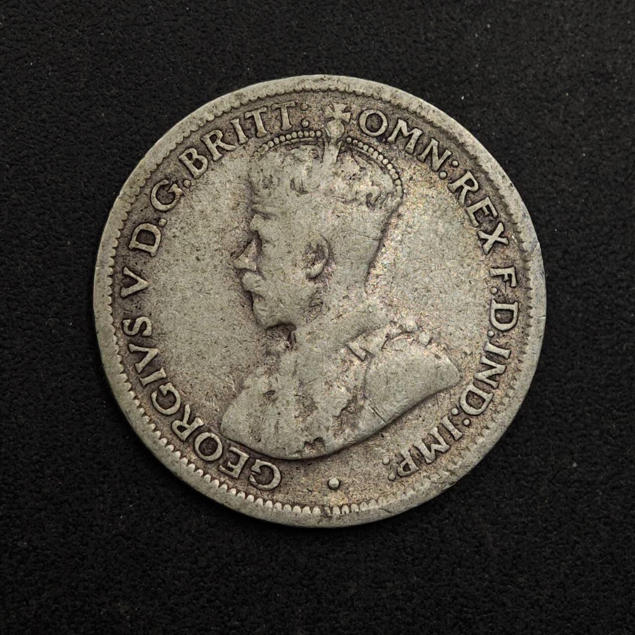 【淘币小摊】实时拍第八百七十四拍   银币散币场    每周一统一发货 澳大利亚1921年乔治五世6便士银币