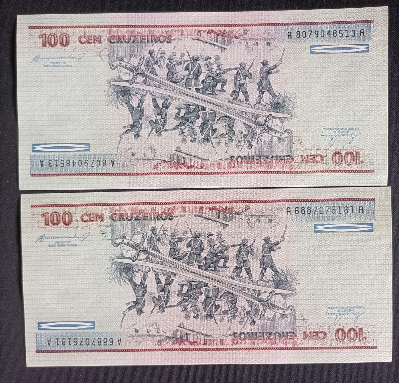 【游宝拍卖】丙午马年第6期 巴西 2张 UNC/UNC-