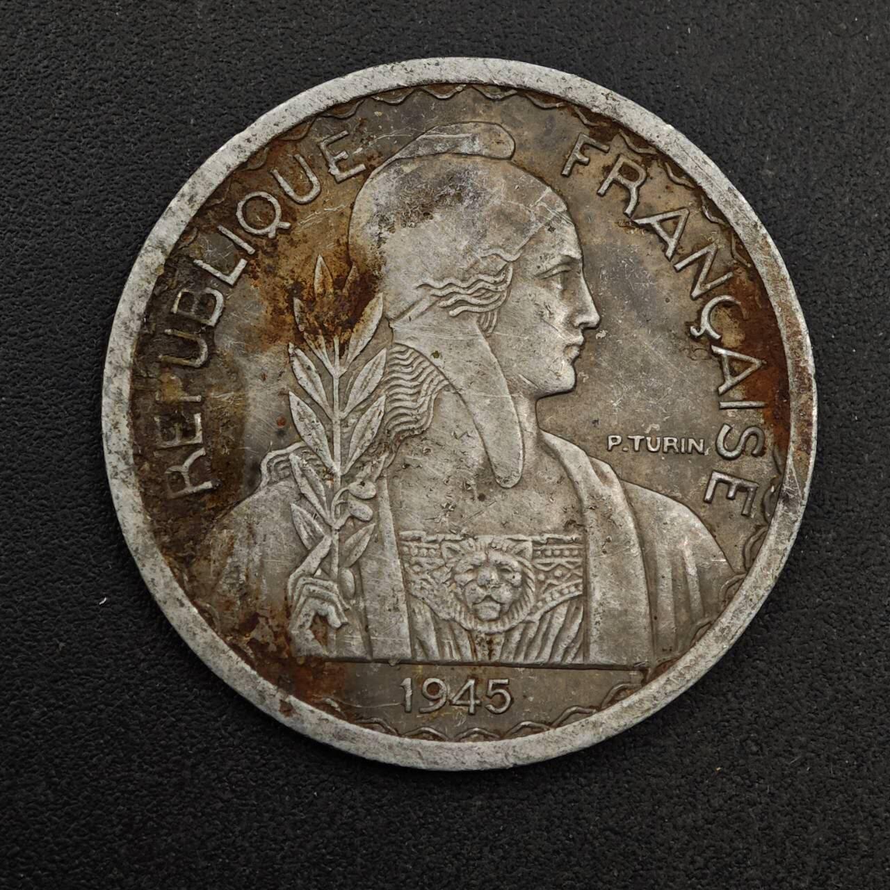 【淘币小摊】实时拍第八百七十四拍   银币散币场    每周一统一发货 法属印支1945年20分铝币