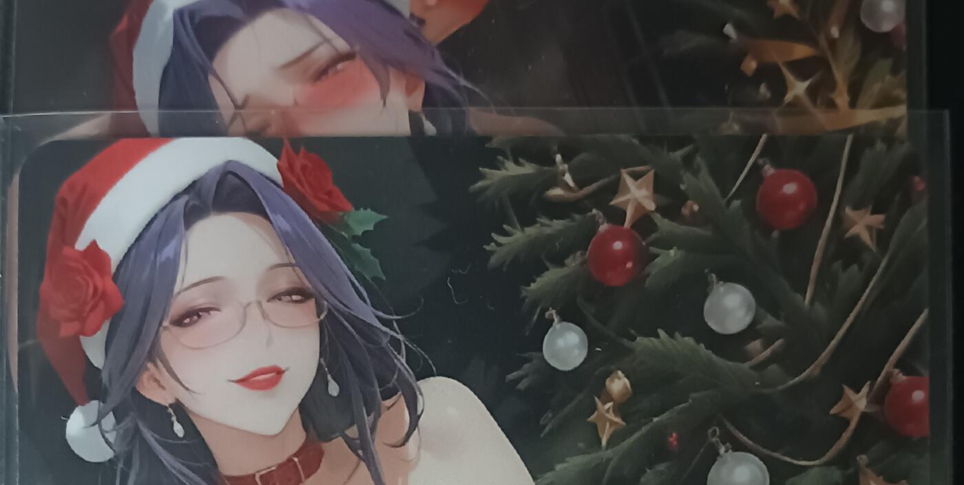 花开卡拍第61期（3月7号周六截拍，品控勿拍!!!拍品不寄存，运费5元（新疆需补运费差价或顺丰到付），自制卡难免瑕疵，可能存在轻微撞角爆边等出厂瑕疵，品控介意勿拍！） 艺术甄选金社长圣诞版对卡