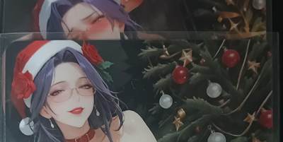 花开卡拍第61期（3月7号周六截拍，品控勿拍!!!拍品不寄存，运费5元（新疆需补运费差价或顺丰到付），自制卡难免瑕疵，可能存在轻微撞角爆边等出厂瑕疵，品控介意勿拍！） - 艺术甄选金社长圣诞版对卡