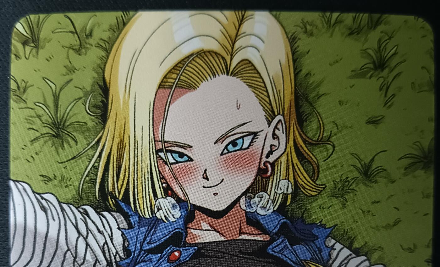 花开卡拍第61期（3月7号周六截拍，品控勿拍!!!拍品不寄存，运费5元（新疆需补运费差价或顺丰到付），自制卡难免瑕疵，可能存在轻微撞角爆边等出厂瑕疵，品控介意勿拍！） 嘎嘎鸭 龙珠18号 正反艺术卡 彩闪