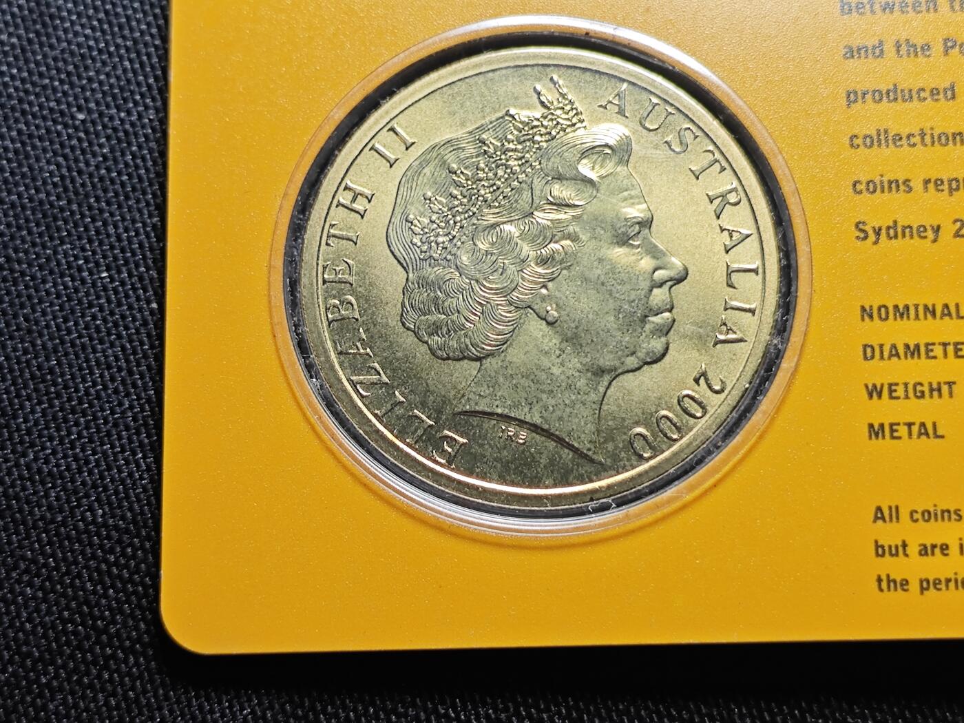 KK钱币收藏小铺   套币 批量/好品散币专场 2月预留时间 周末发货  2000澳大利亚5元奥运纪念币 卡套