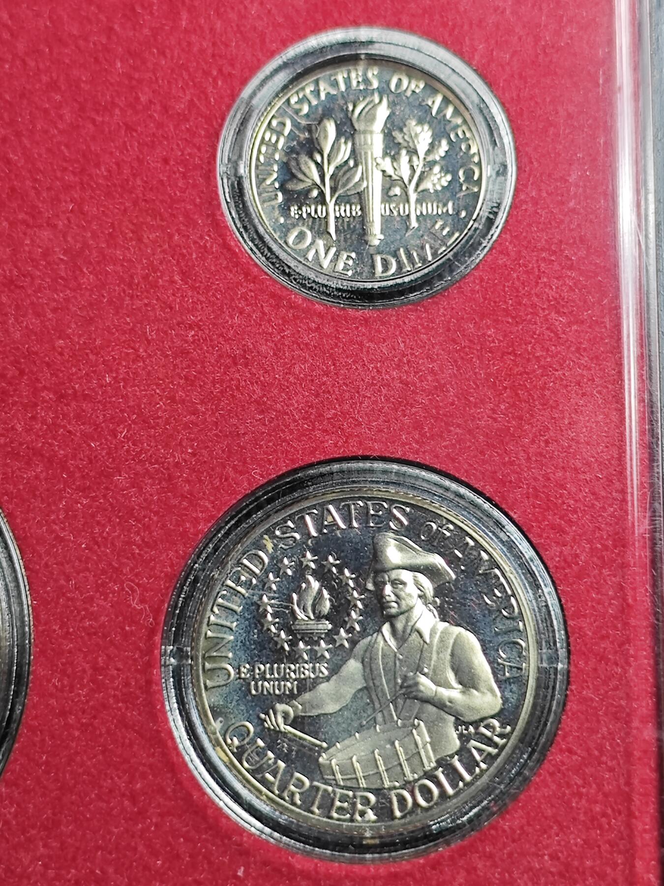 KK钱币收藏小铺   套币 批量/好品散币专场 2月预留时间 周末发货   1975美国大小面值清年精制套币 含艾克大一元精制币