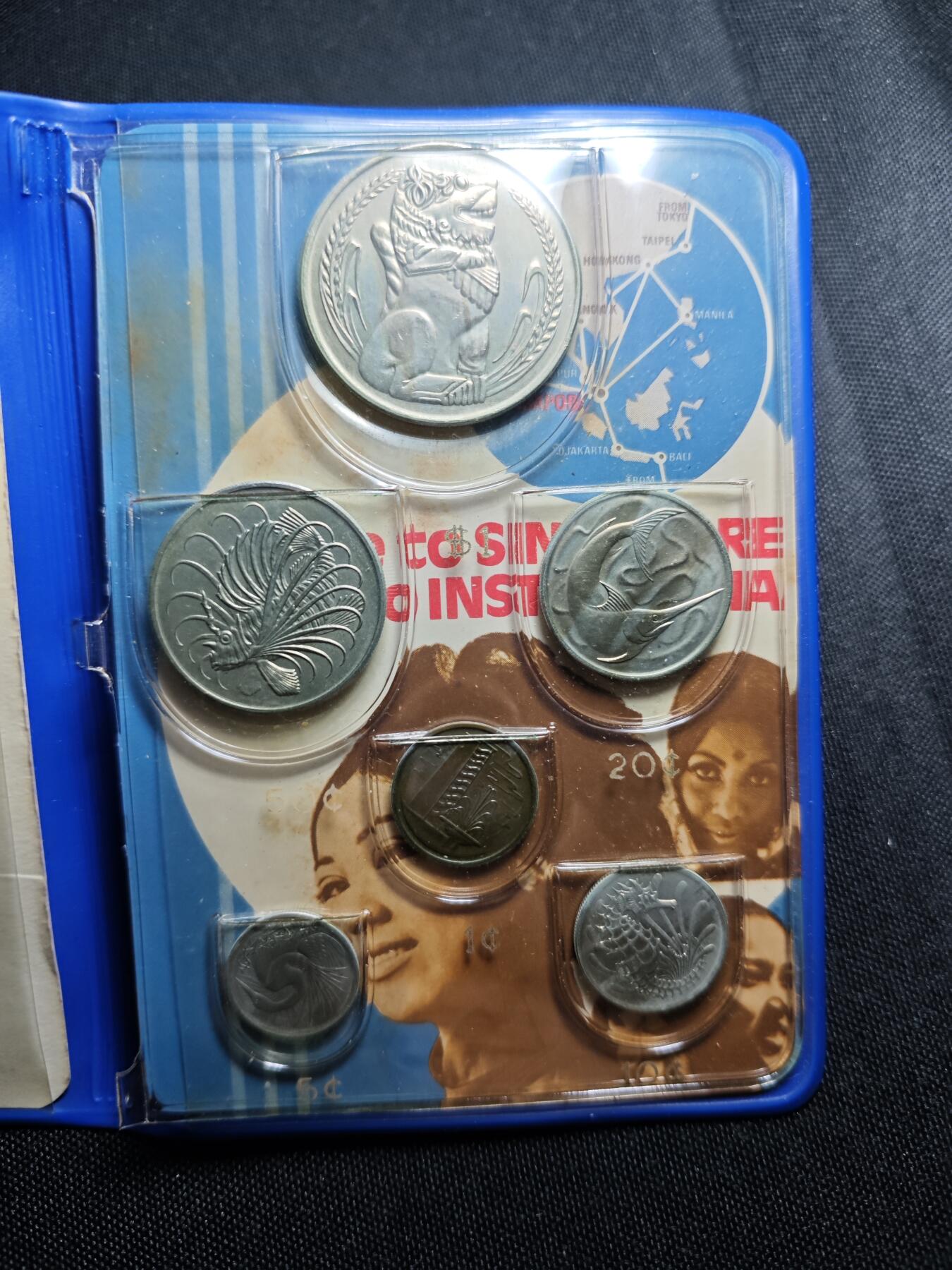 KK钱币收藏小铺   套币 批量/好品散币专场 2月预留时间 周末发货  1970新加坡动物版大小面值清年一套