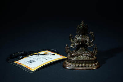 上海都达杂项专场四十四【全场包邮】  - 尼泊尔铜四臂观音造像91-82