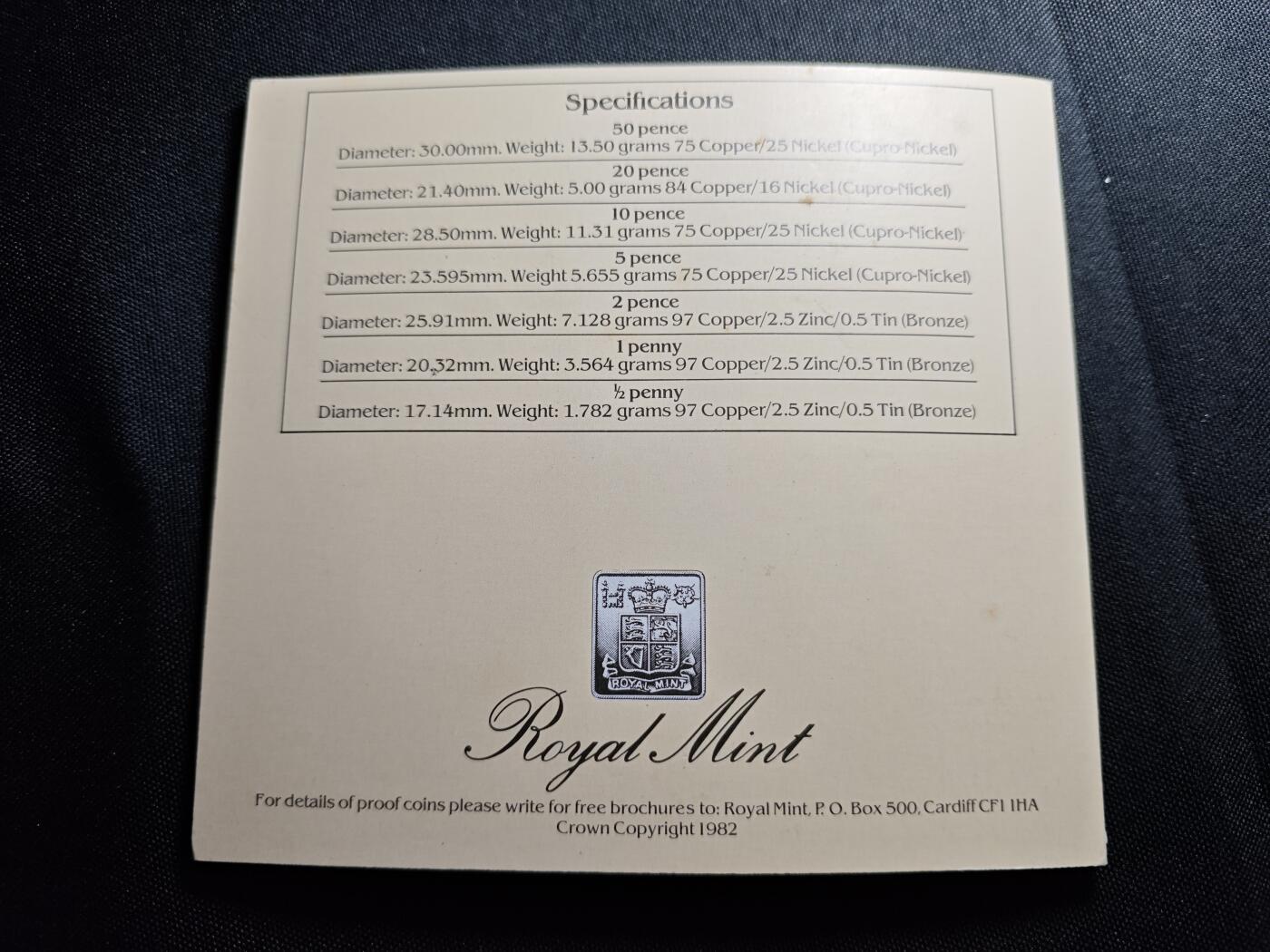 KK钱币收藏小铺   套币 批量/好品散币专场 2月预留时间 周末发货  1982英国大小面值清年一套