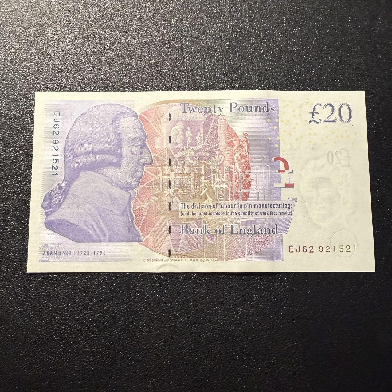 第15期 库存 英国 2006年20镑 无47 全新unc