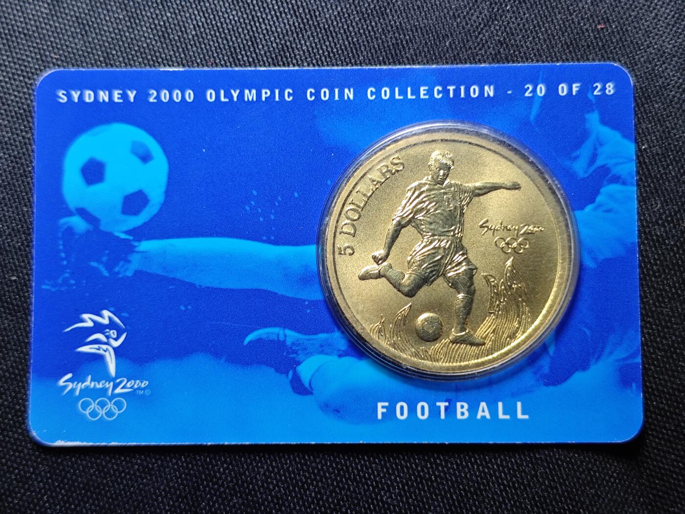 KK钱币收藏小铺   套币 批量/好品散币专场 2月预留时间 周末发货   2000澳大利亚5元奥运纪念币 卡套