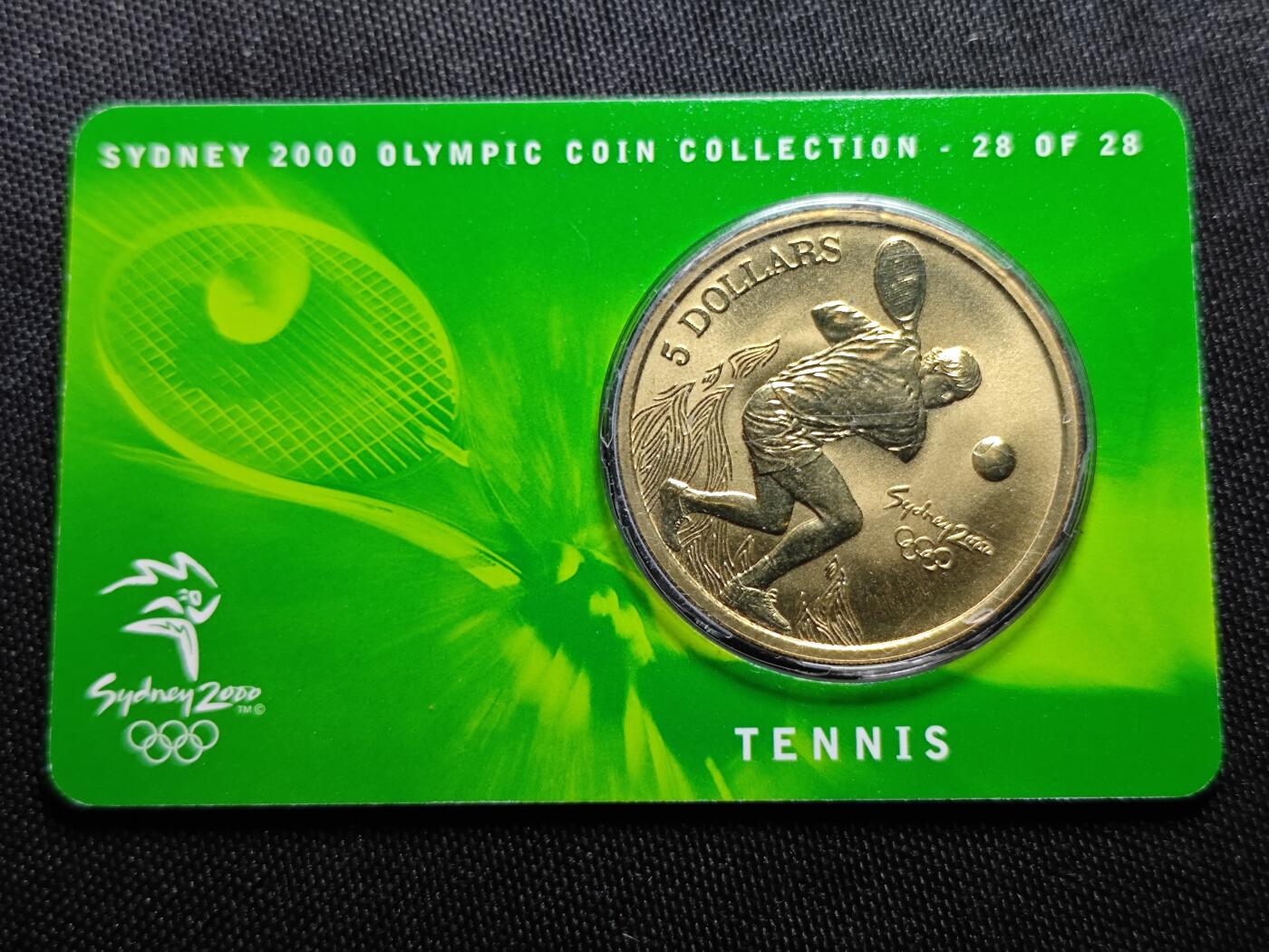 KK钱币收藏小铺   套币 批量/好品散币专场 2月预留时间 周末发货   2000澳大利亚5元奥运纪念币 卡套